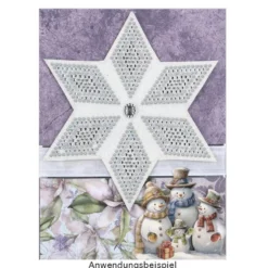 Diamond-Painting-Lineal, Stern 2, für runde Steine, Legefläche: 15,5cm x 13,6cm