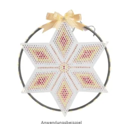 Diamond-Painting-Lineal, Stern 2, für runde Steine, Legefläche: 15,5cm x 13,6cm