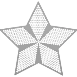 Diamond-Painting-Lineal, Stern 1, für runde Steine, Legefläche: 12,6cm x 13,3cm