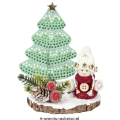 Diamond-Painting-Lineal, Tannenbaum 2, Motivgröße: 9,6cm x 12,1cm