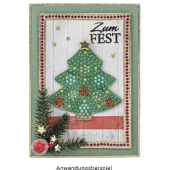 Diamond-Painting-Lineal, Tannenbaum 1, Motivgröße: 8,1cm x 8,6cm