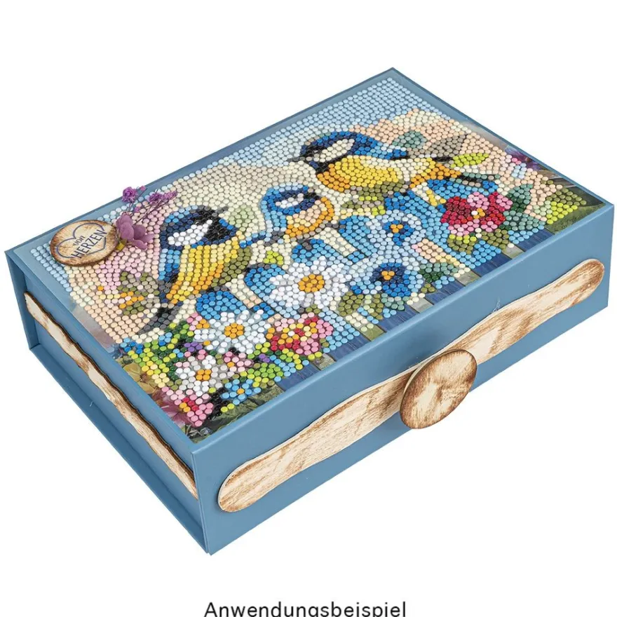 Diamond-Painting-Magnetboxen, Tiere und Häuser, 21,5cm x 15cm x 6,5cm, 900g/m², 3 Stück