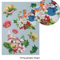 Diamond-Painting-Stanzbogen, Winterdörfer, DIN A4, 5 Bogen
