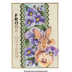 Diamond-Painting-Stanzbogen, Blumenbordüren, DIN A4, 5 Bogen