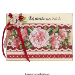 Diamond-Painting-Stanzbogen, Blumenbordüren, DIN A4, 5 Bogen