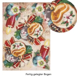 Diamond-Painting-Stanzbogen, Weihnachten, 370g/m², DIN A4, 5 Bogen