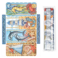 Diamond-Painting-Stanzbogen, Bordüren, 370g/m², DIN A4, 5 Bogen
