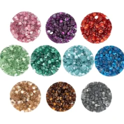 Diamond-Painting-Steine, Strass, Sortierung 2, versch. Farben, je 8g, 10 Dosen