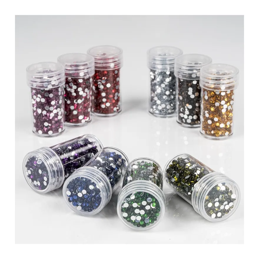 Diamond-Painting-Steine, Strass, Sortierung 1, versch. Farben, je 8g, 10 Dosen