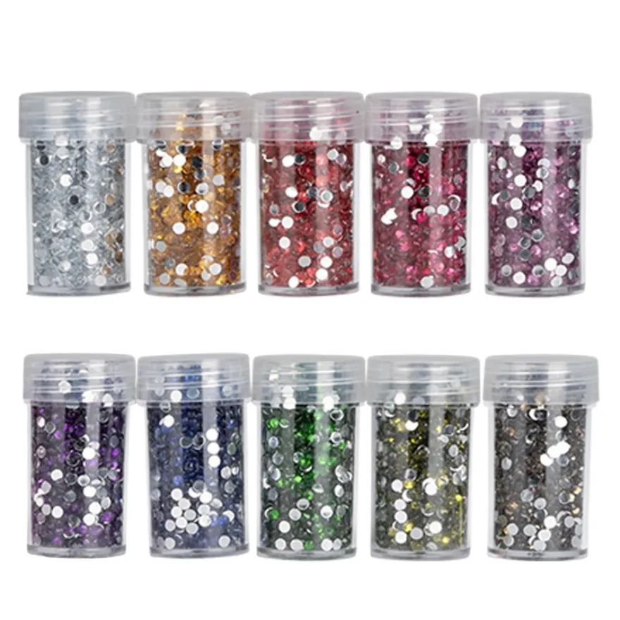 Diamond-Painting-Steine, Strass, Sortierung 1, versch. Farben, je 8g, 10 Dosen
