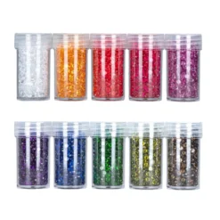 Diamond-Painting-Steine, transparent, versch. Farben, je 8g, 10 Dosen