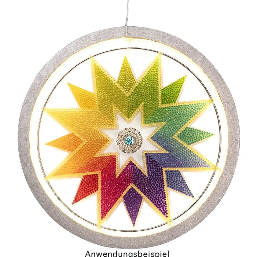 Diamond-Painting-Sterne zum Aufhängen, 3 Stück in 2 versch. Größen