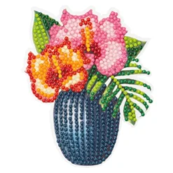 Diamond-Painting-Sticker, Blüten & Schmetterlinge, DIN A4, 4 Bogen