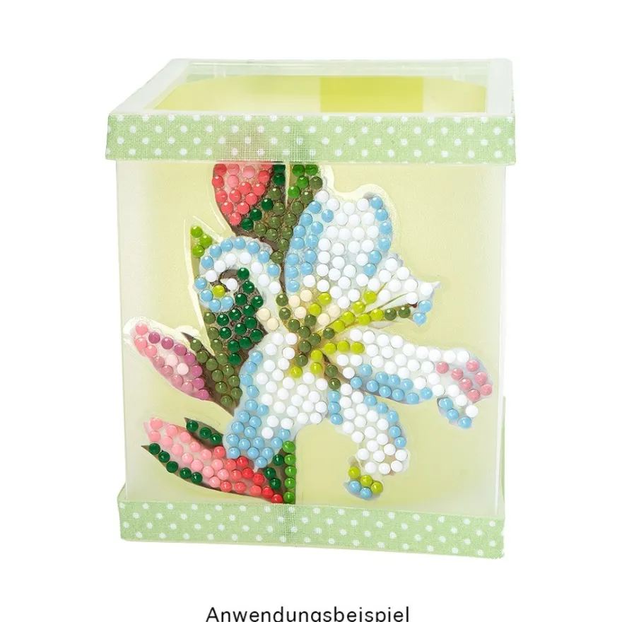 Diamond-Painting-Sticker, Elegante Blüten, DIN A4, 4 Bogen