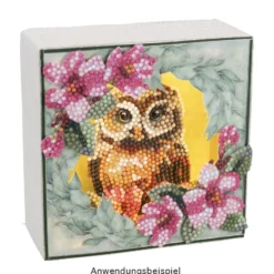 Diamond-Painting-Sticker, Eulen, DIN A4, 4 Bogen