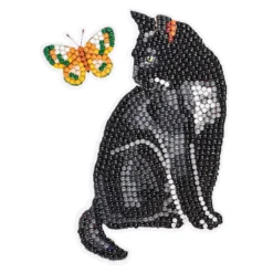 Diamond-Painting-Sticker, Katzen, DIN A4, 4 Bogen