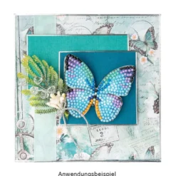 Diamond-Painting-Sticker, Schmetterlinge, DIN A4, 4 Bogen