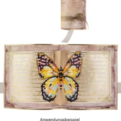 Diamond-Painting-Sticker, Schmetterlinge, DIN A4, 4 Bogen