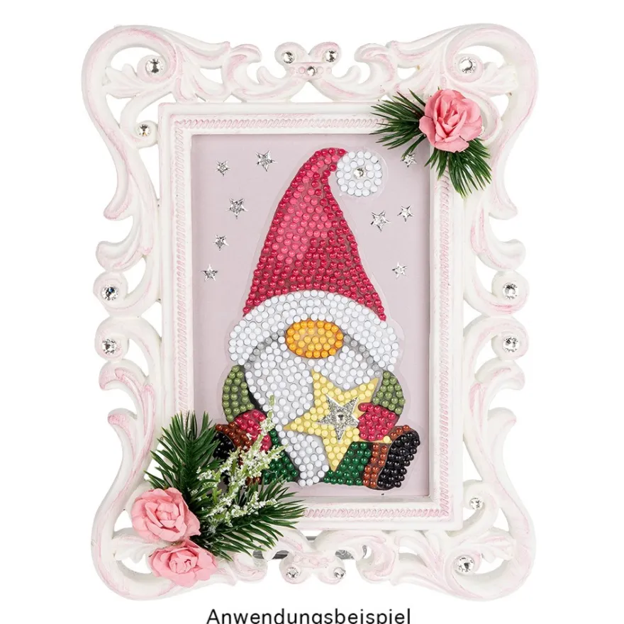 Diamond-Painting-Sticker, Winter-Wichtel, DIN A4, 4 Bogen
