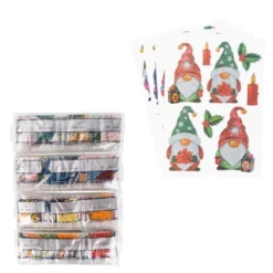 Diamond-Painting-Sticker, Winter-Wichtel, DIN A4, 4 Bogen