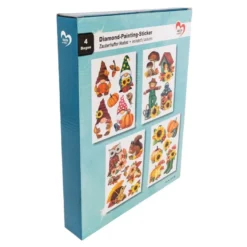 Diamond-Painting-Sticker, Zauberhafter Herbst, DIN A4, 4 Bogen