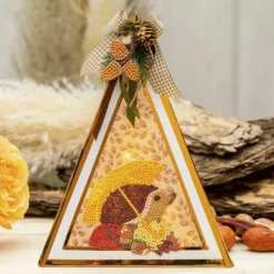Diamond-Painting-Sticker, Zauberhafter Herbst, DIN A4, 4 Bogen