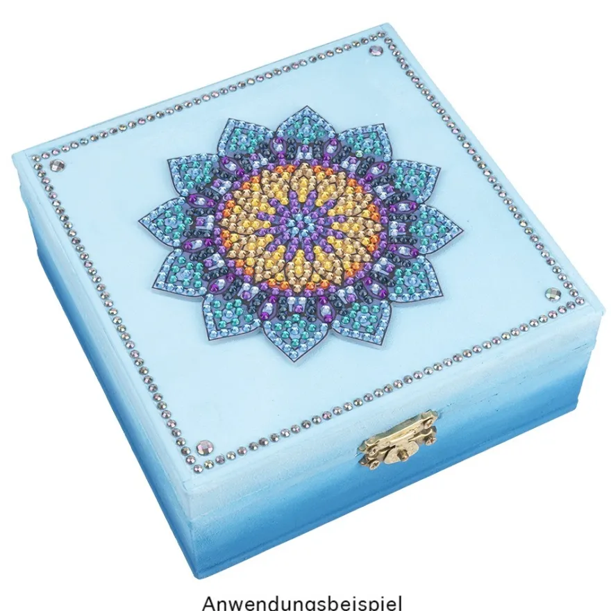 Diamond-Painting-Untersetzer, Mandala 3, inkl. Werkzeug & Zubehör, 12 Stück