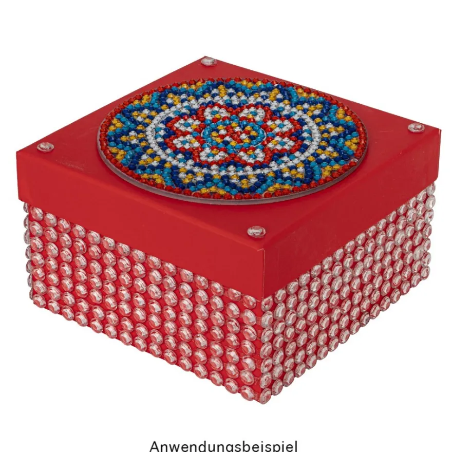 Diamond-Painting-Untersetzer, Mandala 2, inkl. Werkzeug & Zubehör, 12 Stück