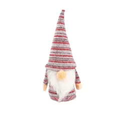 DIY-Wichtel, Bente, 15cm hoch, 8-teilig, rot-grau gestreift