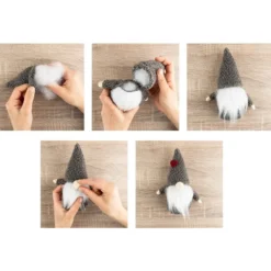 DIY-Wichtel, 18cm x 7cm x 7cm, 9-teilig, grau
