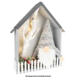 DIY-Wichtel, Niels, 15cm hoch, 8-teilig, hellgrau meliert