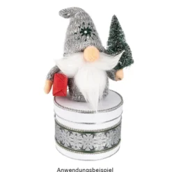DIY-Wichtel, Niels, 15cm hoch, 8-teilig, hellgrau meliert