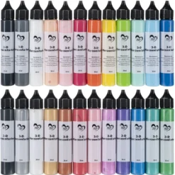 3-D Kerzenfarben in Tuben, 24 verschiedene Farben, je 30ml, 24 Stück