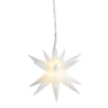 3-D LED-Sterne-Girlande, 6 weiße Sterne, je Ø 10cm, warmweiß, inkl. Timer