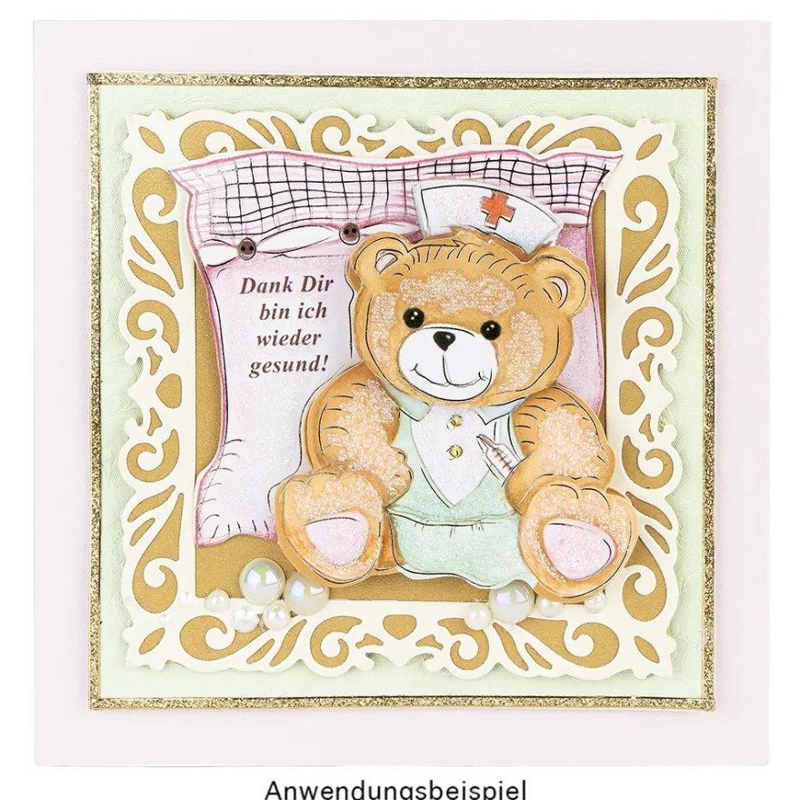 3-D Motive, Arzt-Serie, Gold-Gravur, 4,5-10,5cm, 10 Motive