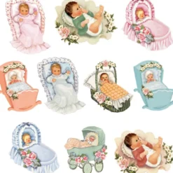 3-D Motive, Baby, 6-8cm, 10 Motive