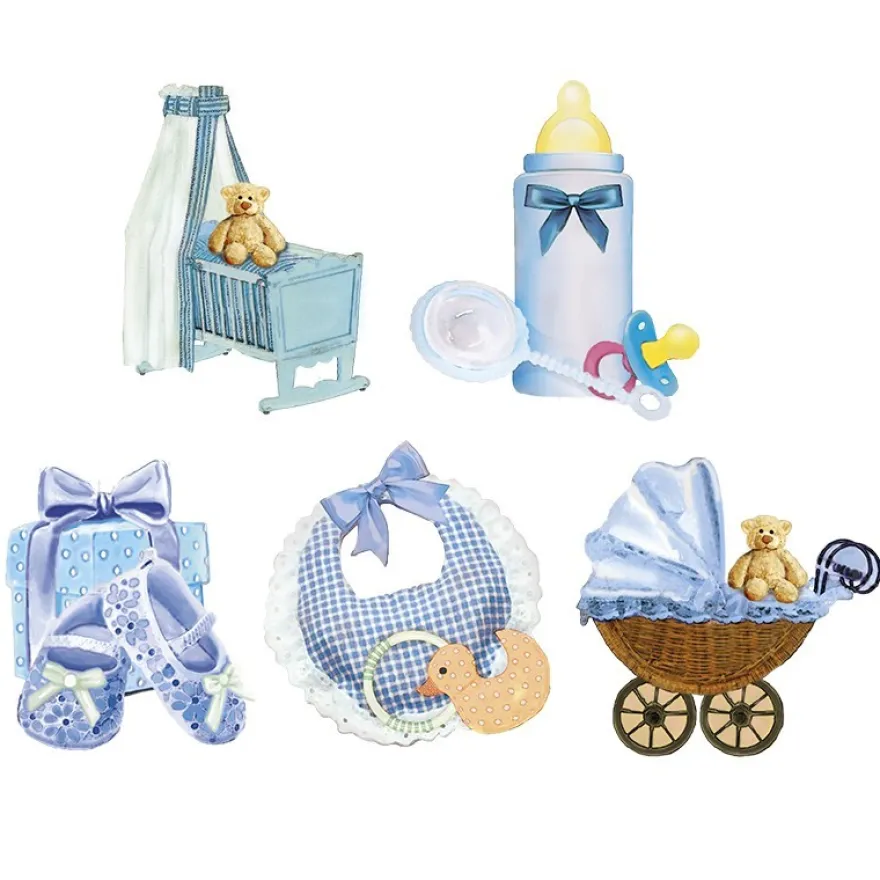 3-D Motive, Baby/Junge, 5-8,5cm, 10 Motive
