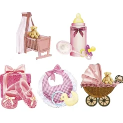 3-D Motive, Baby/Mädchen, 5-8,5cm, 10 Motive