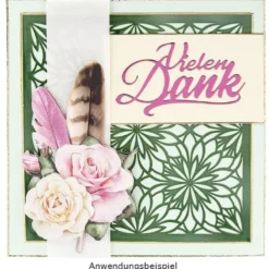 3-D Motive, Blüten & Federn, 6-13cm, 10 Motive