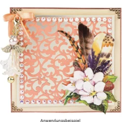3-D Motive, Blüten & Federn, 6-13cm, 10 Motive
