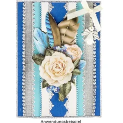 3-D Motive, Blüten & Federn, 6-13cm, 10 Motive