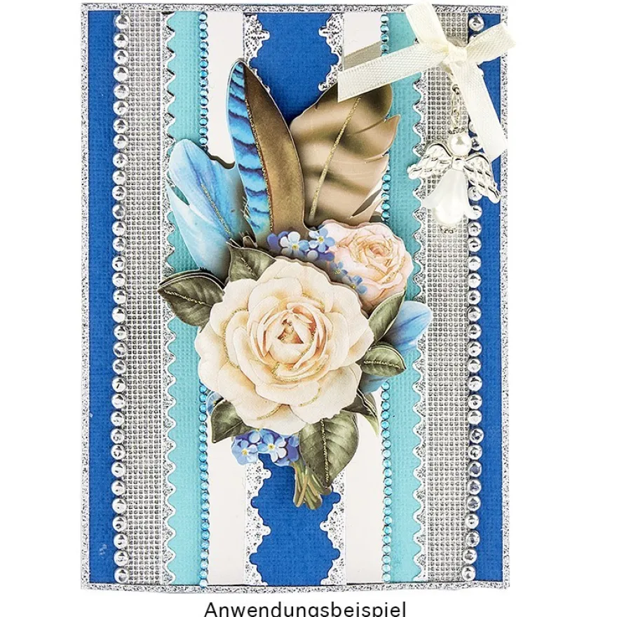 3-D Motive, Blüten & Federn, 6-13cm, 10 Motive
