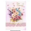 3-D Motive, Blumen auf Naturpapier, 6,5-8,5cm, 10 Motive