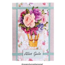 3-D Motive, Blumen-Ballons, 6,7-9,7cm, 10 Motive