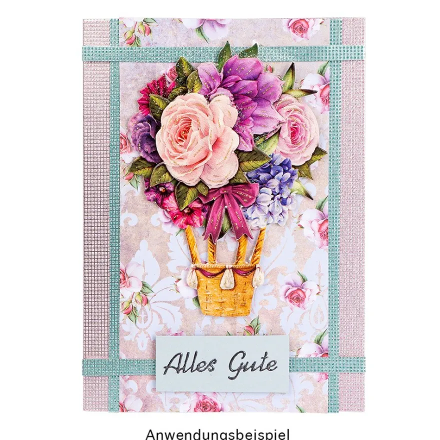 3-D Motive, Blumen-Ballons, 6,7-9,7cm, 10 Motive