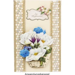 3-D Motive, Blumen-Deko, 6-10cm, 10 Motive
