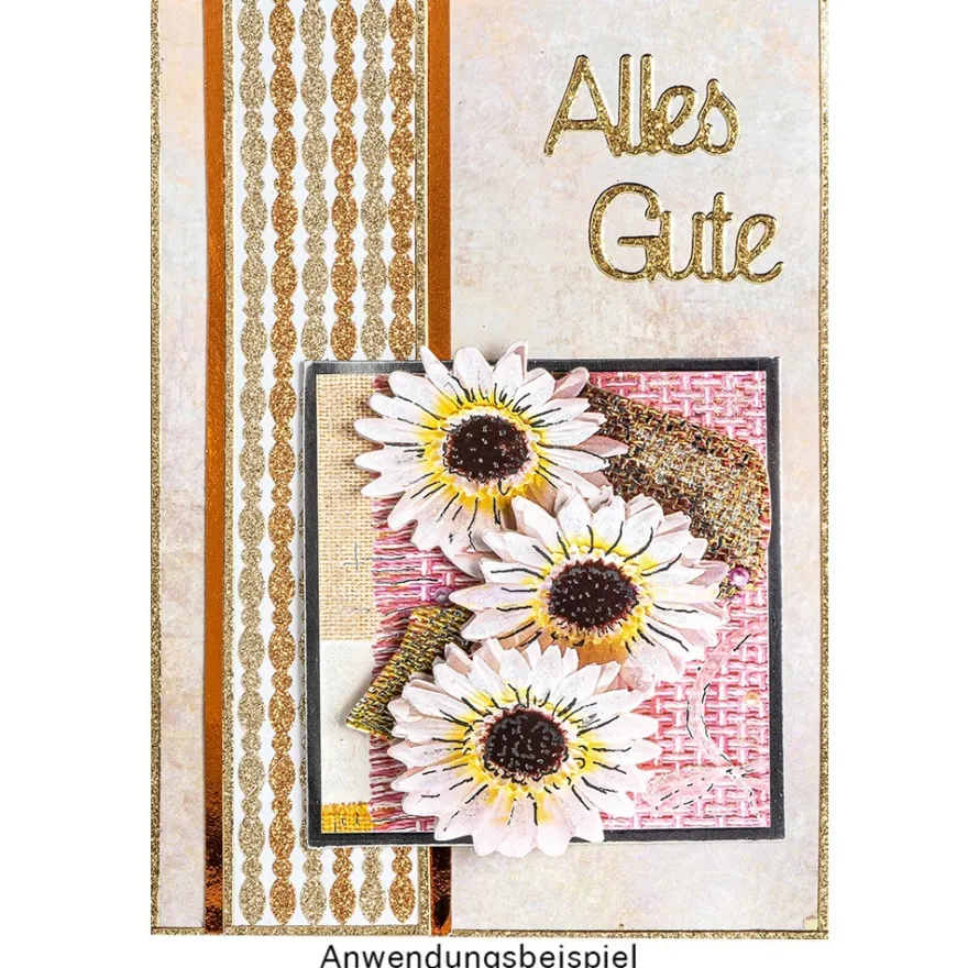 3-D Motive, Blumen-Grüße, Silber-Gravur, 8x8cm, 10 Motive