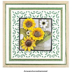 3-D Motive, Blumen-Grüße, Silber-Gravur, 8x8cm, 10 Motive