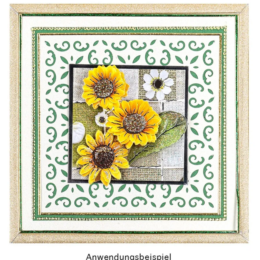 3-D Motive, Blumen-Grüße, Silber-Gravur, 8x8cm, 10 Motive
