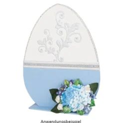 3-D Motive, Blumen in Blau-Violett, 6,5-9,5cm, 10 Motive